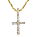 Cadena con dije de cruz con zirconias