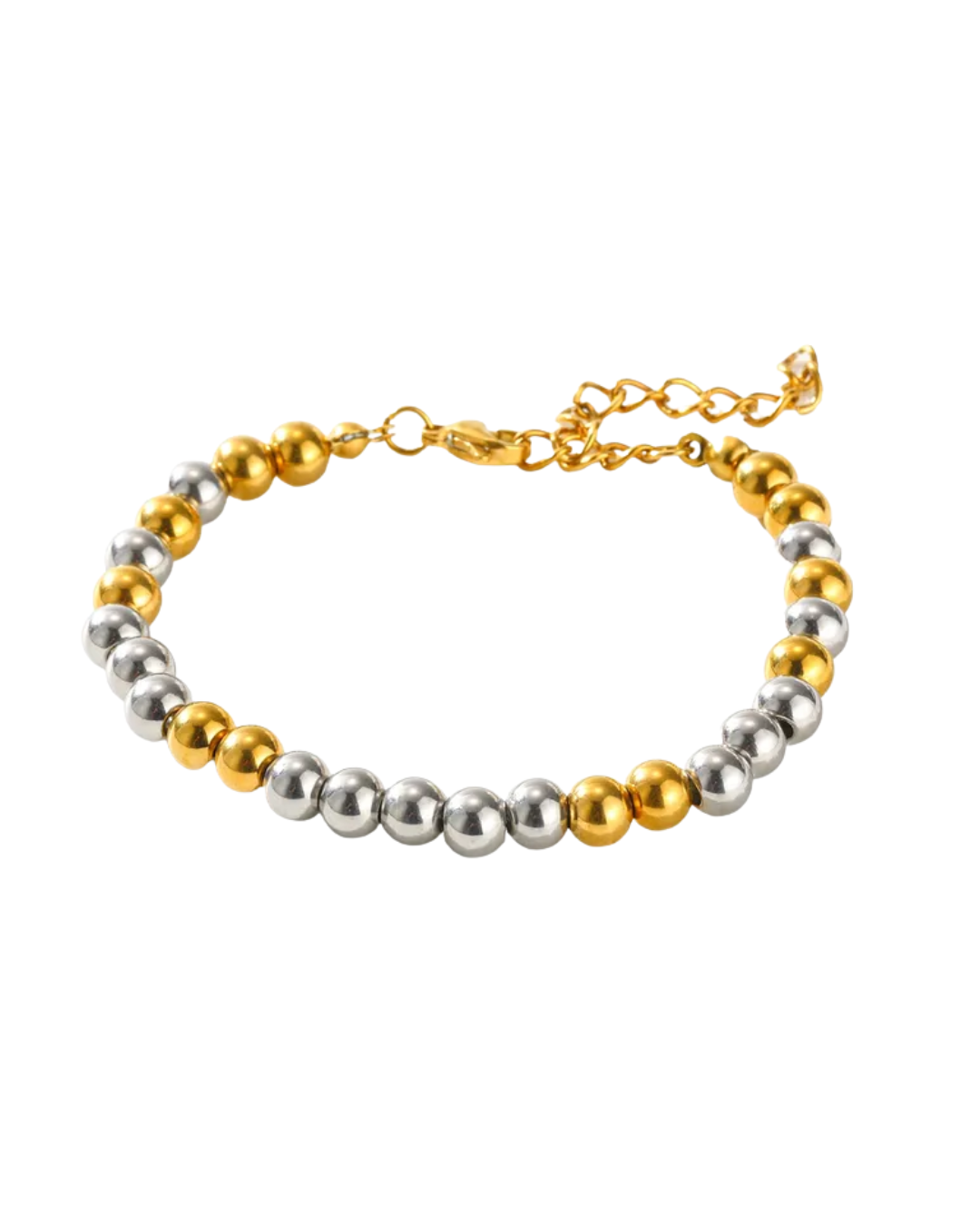 Pulsera bolitas bicolor