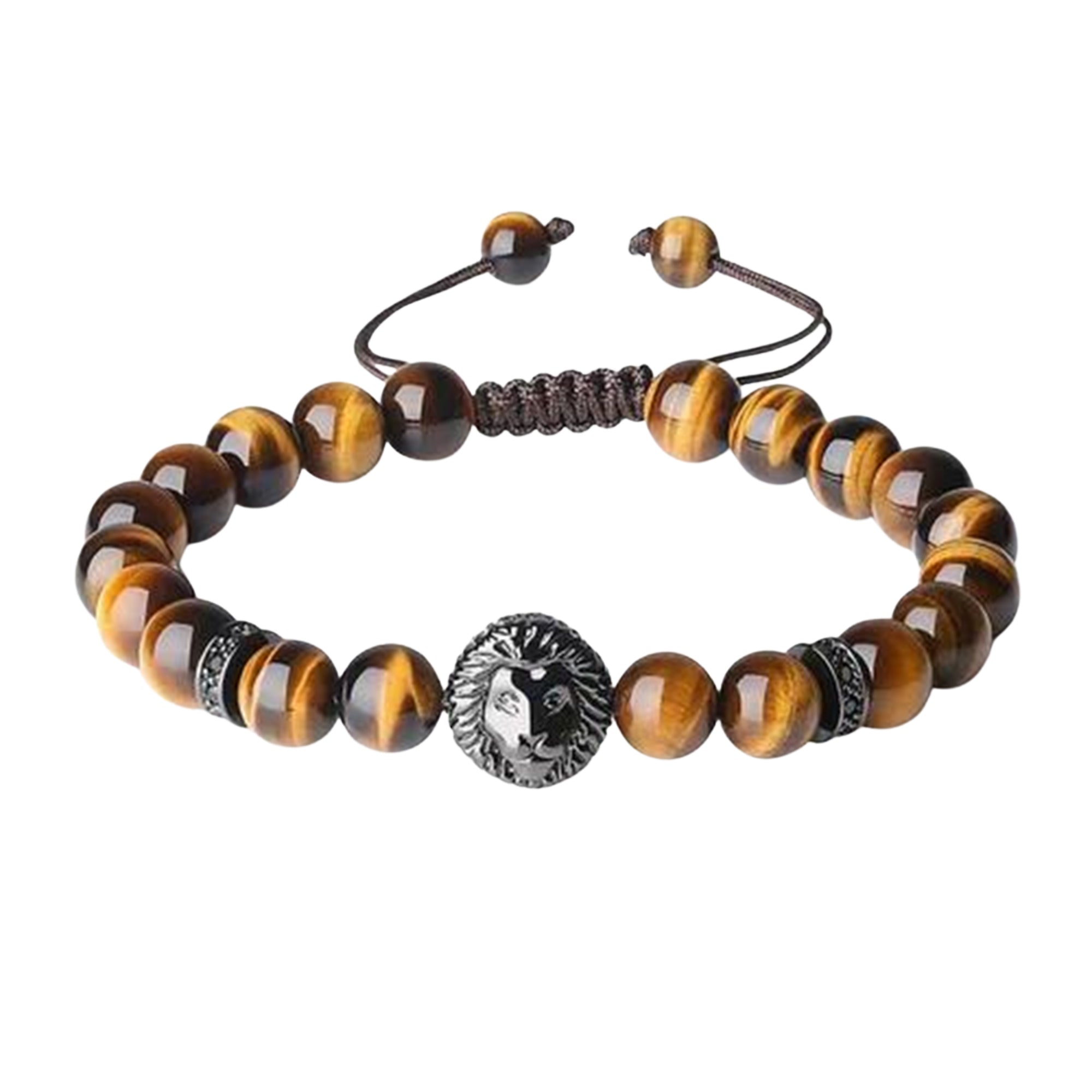 Pulsera Ojo de tigre café con León