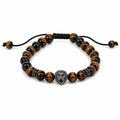 Pulsera Ojo de tigre café con León