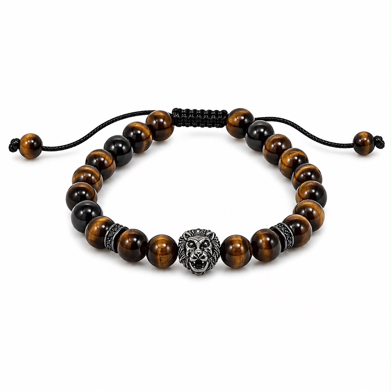 Pulsera Ojo de tigre café con León