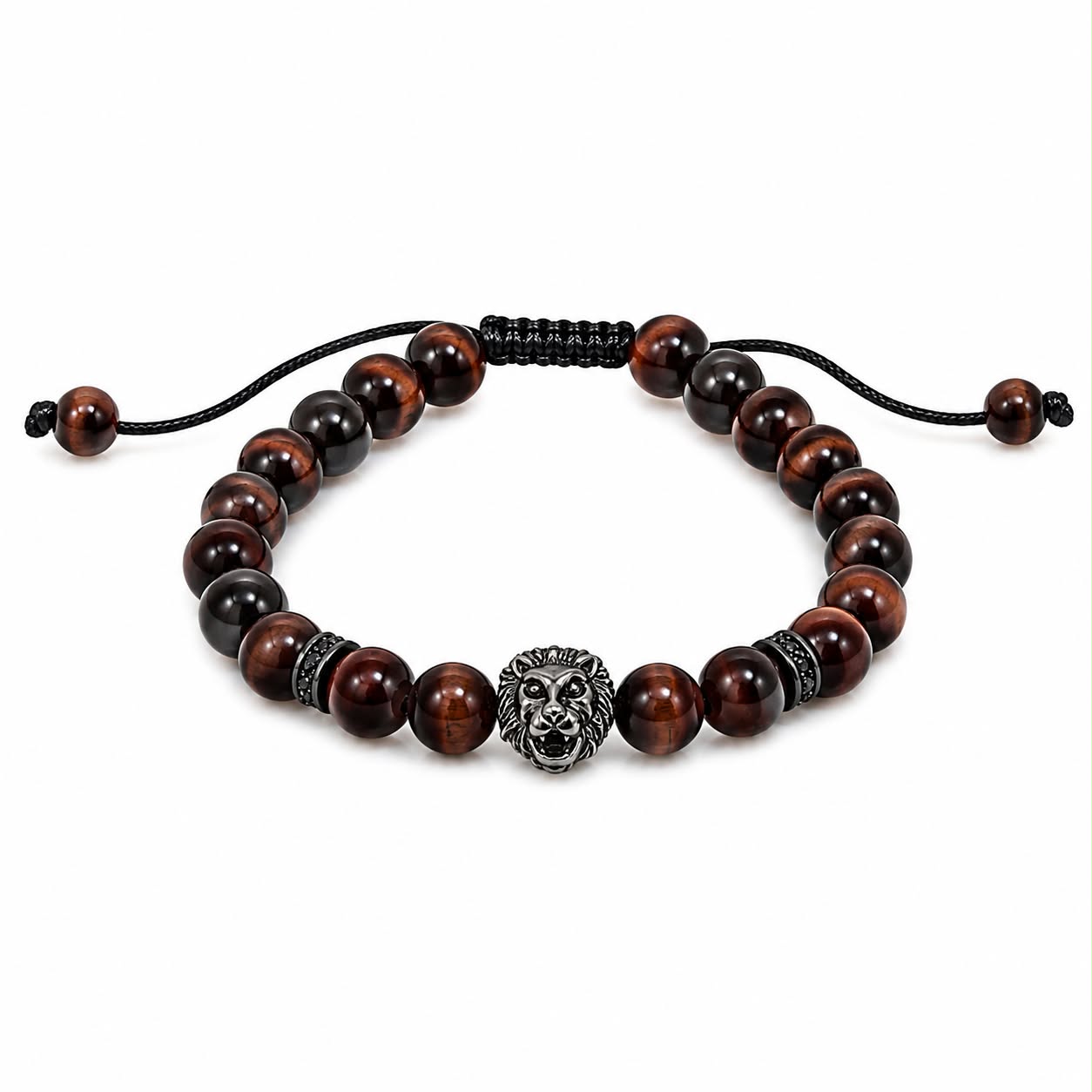 Pulsera Ojo de tigre Rojo León