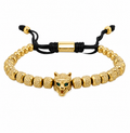 Pulsera Rodillos Lobo Gold