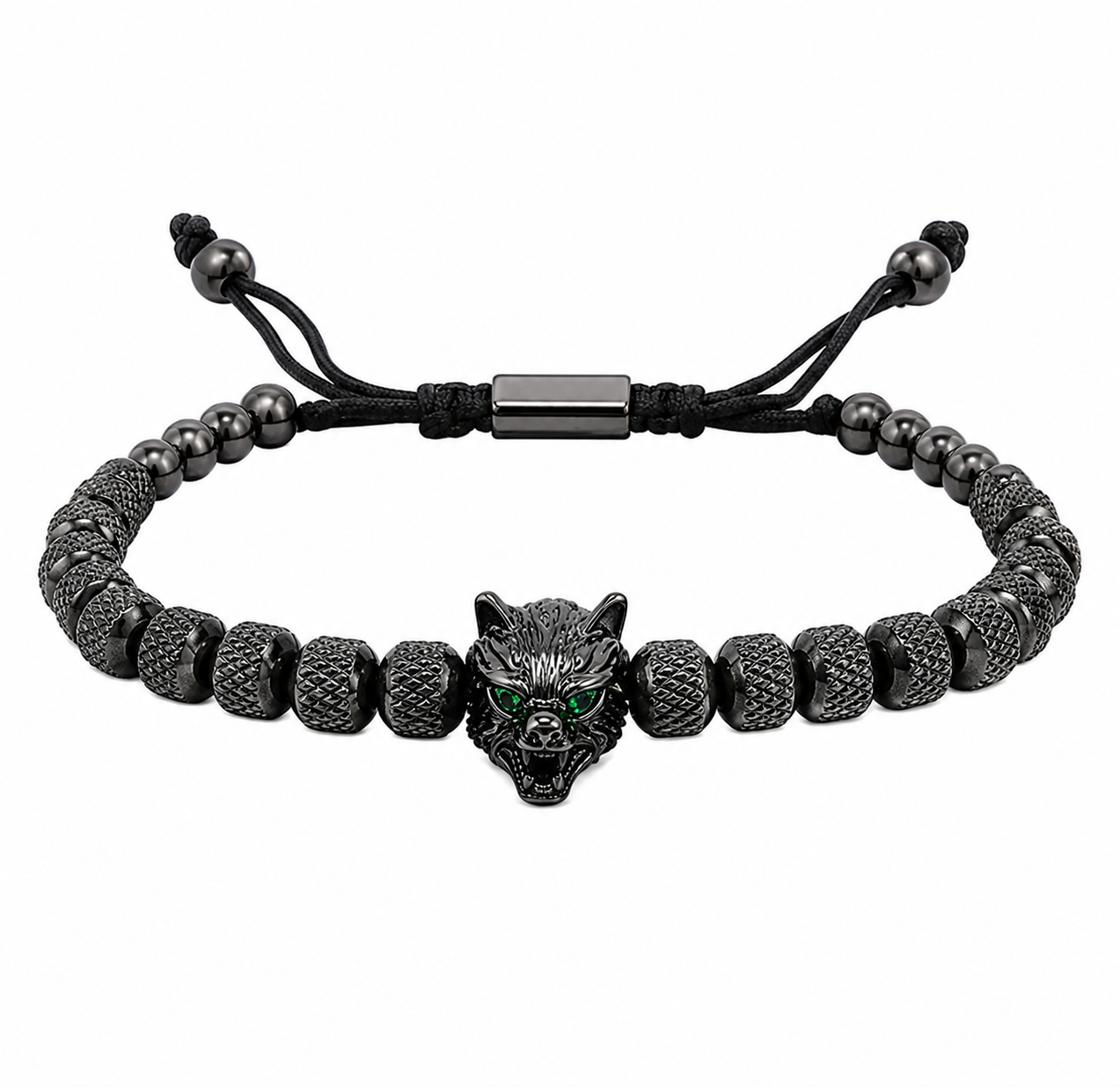 Pulsera Rodillos Lobo Black