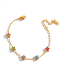 Pulsera de 5 flores de colores