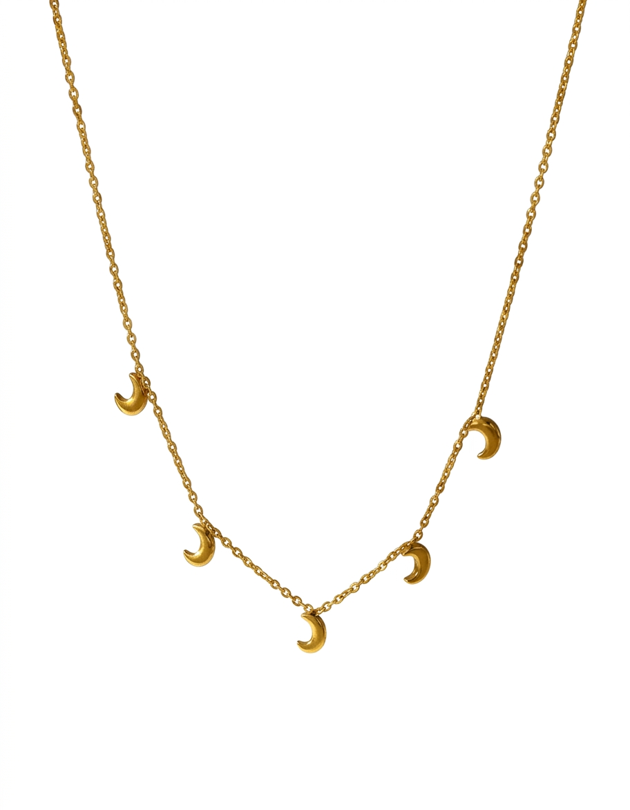 Collar tipo choker de lunas mini ion