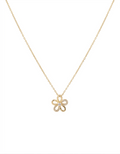Collar con dije de flor dorado