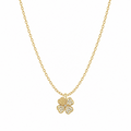 Collar de trébol dorado