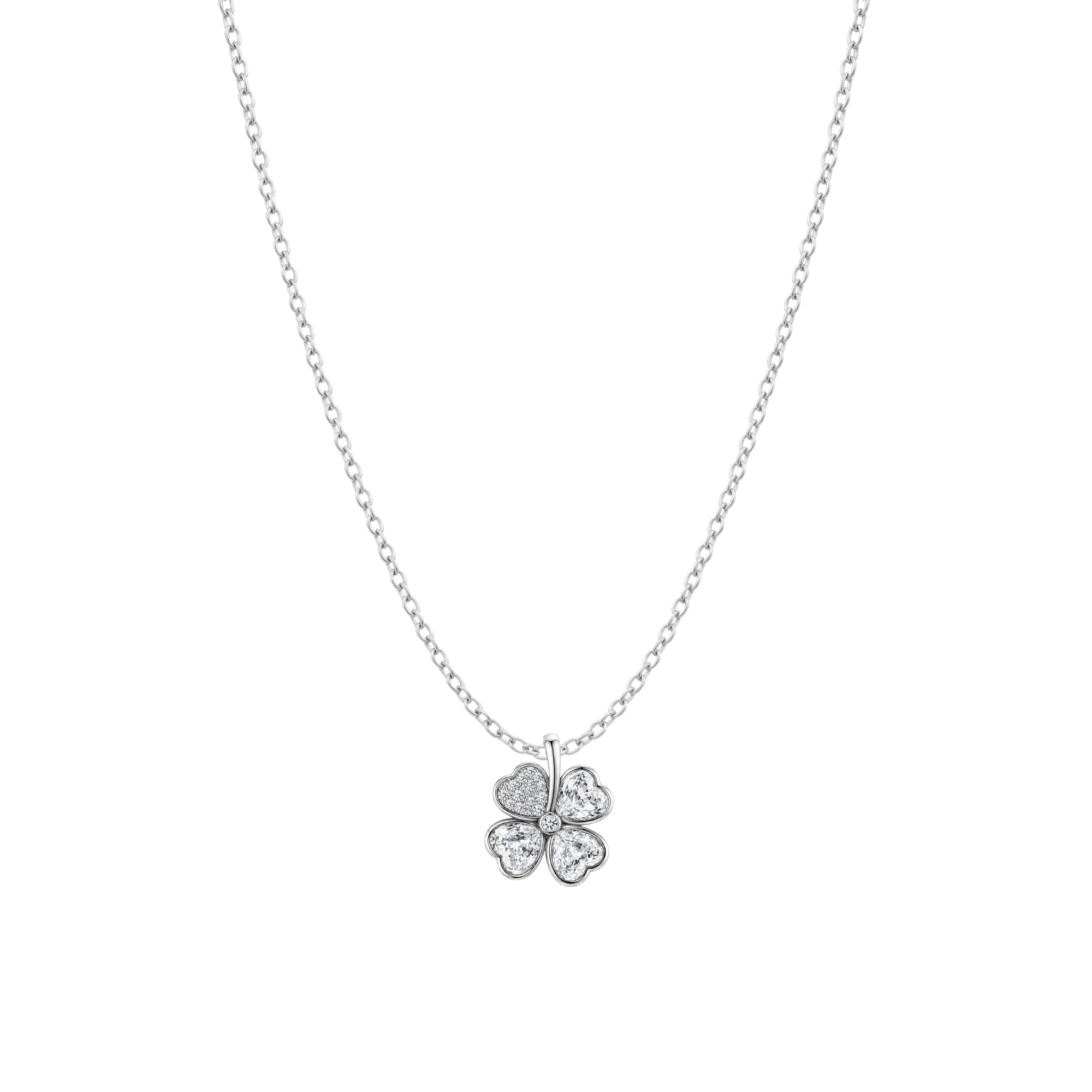 Collar Trebol Plateado