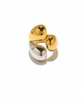 Anillo triple bicolor chunky