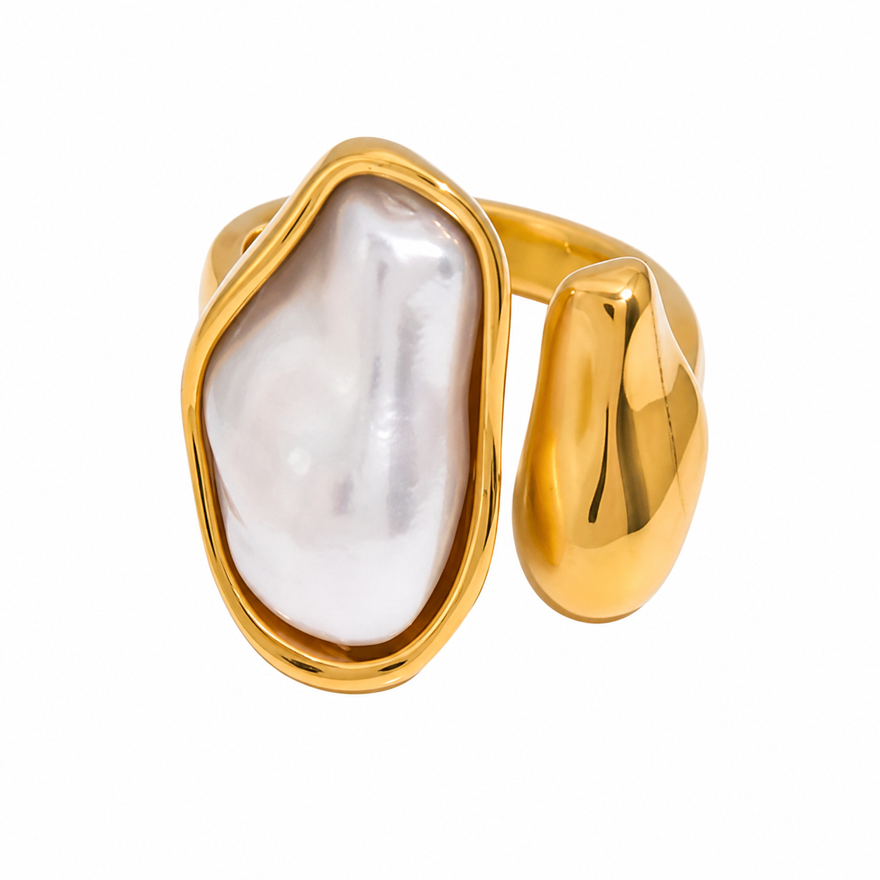 Anillo de doble perla