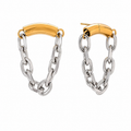 Aretes bicolor de tubo